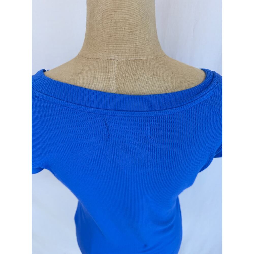 NWT Dear John Boutique Uri Cornflower Blue V Neck Short Sleeve Top #0403 XS - Picture 8 of 8